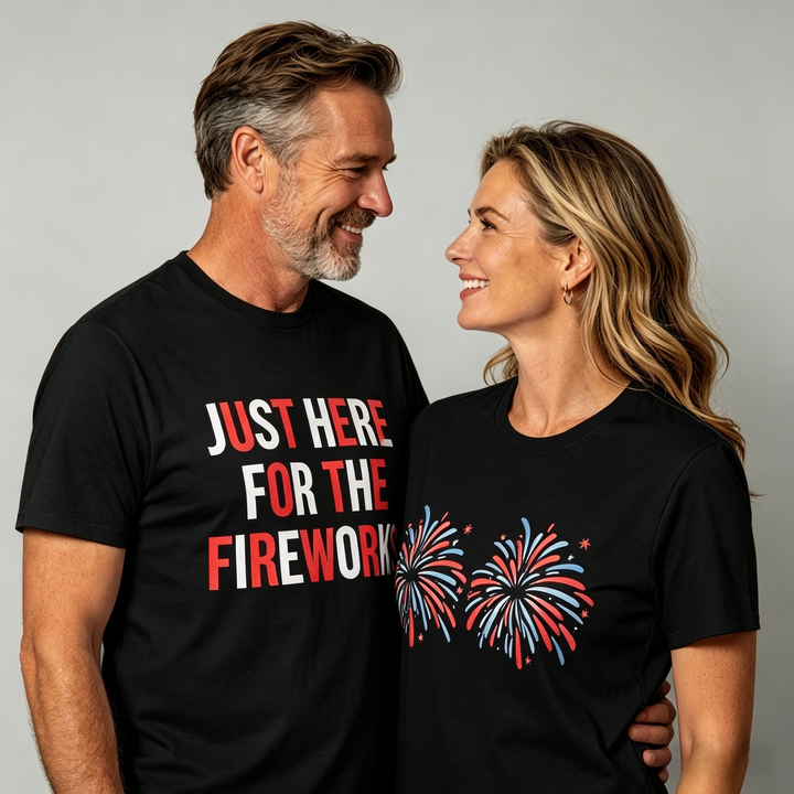 Fireworks Graphic Tee — Matching Couple&