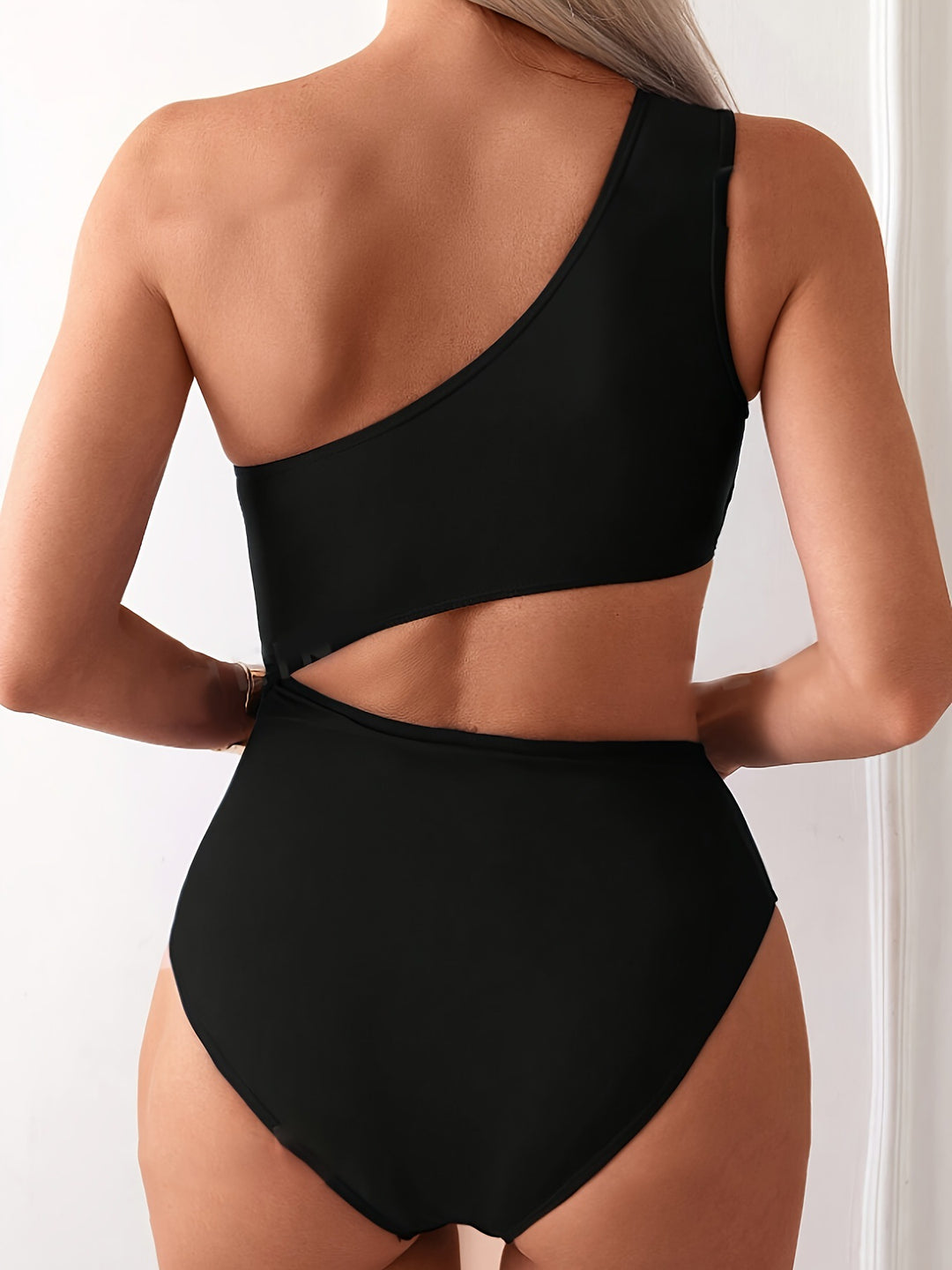 One-Shoulder Cutout Swimsuit