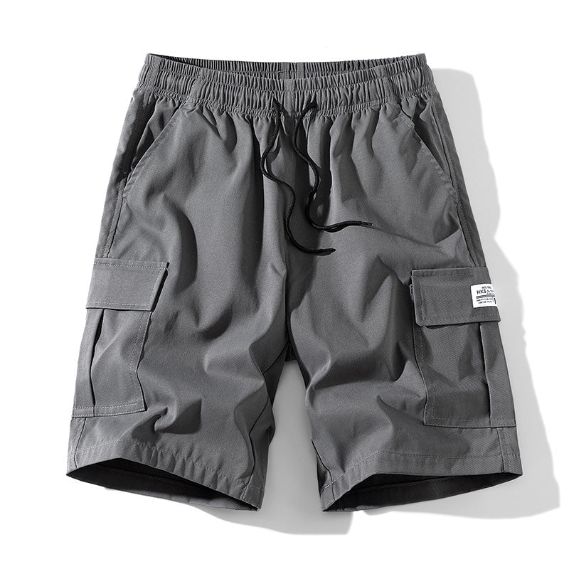 Solid color, simple, casual, and versatile five-point pants