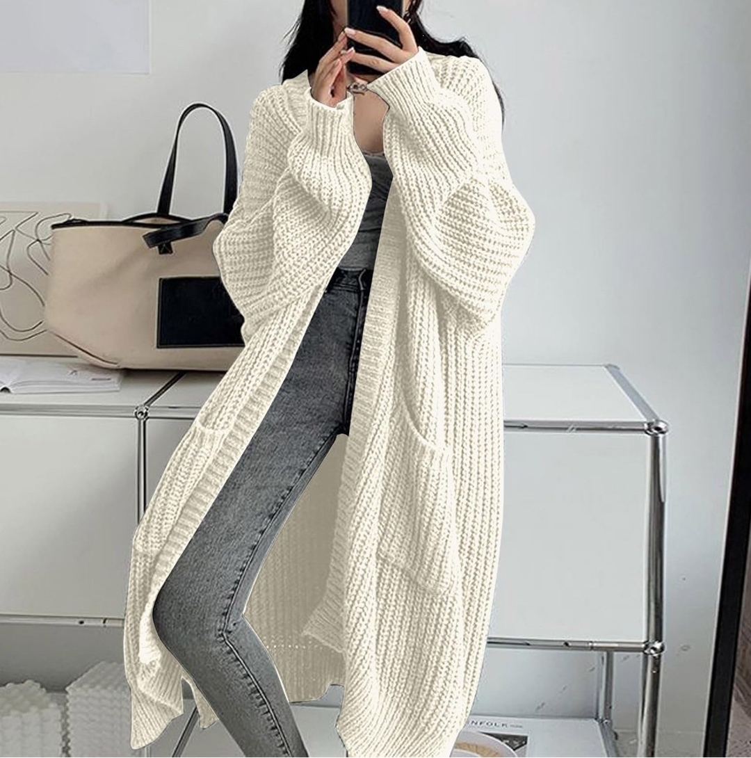 Oversized Chunky Knit Long Cardigan