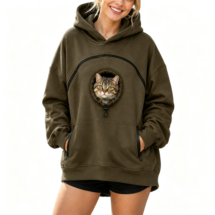 Multi Zip Pet Carrier Sweatshirt