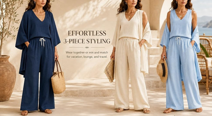 Linen Look 3 Piece Outfit
