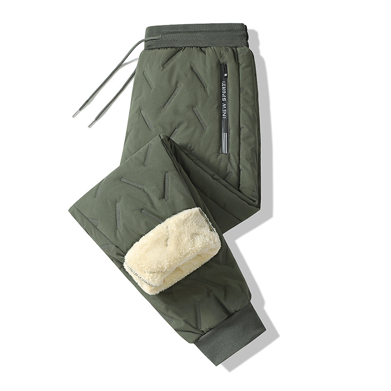Fleece-lined winter warm trousers
