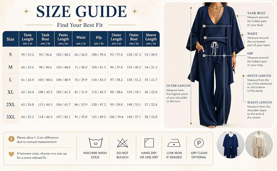 Linen Look 3 Piece Outfit