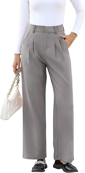 High Waisted Work Pants for Women Business Casual Outfits 2026 Office Dress Pants Trousers with Pockets