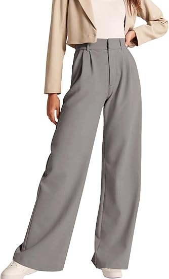 High Waisted Work Pants for Women Business Casual Outfits 2026 Office Dress Pants Trousers with Pockets