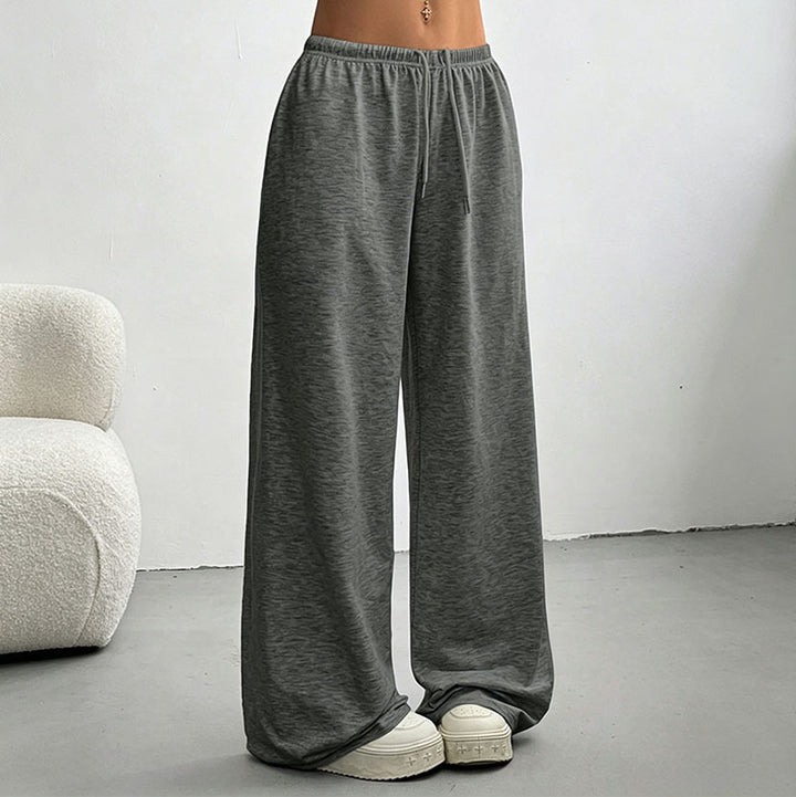 High-Waisted Drawstring Wide-Leg Pants