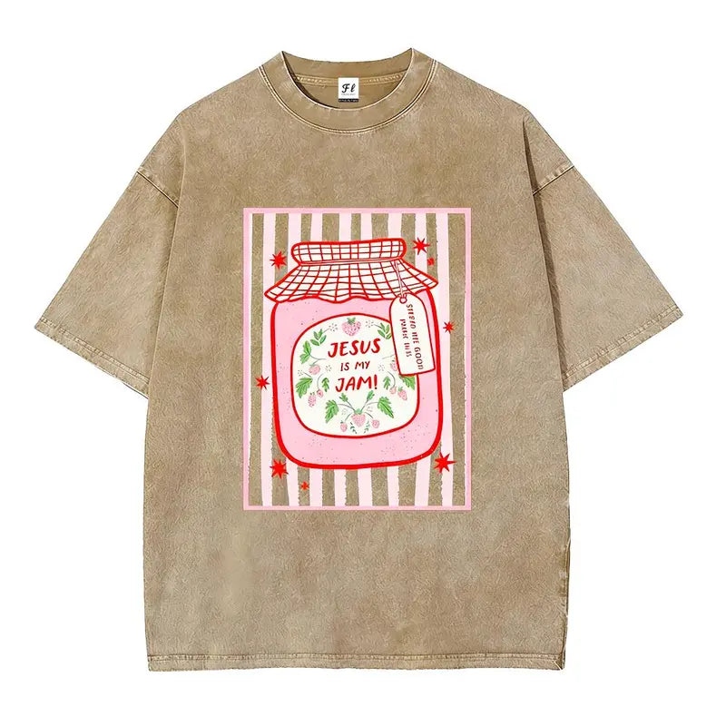 Unisex Jesus Is My Jam  Jam Jar Graphic T-Shirt