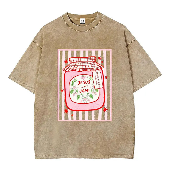 Unisex Jesus Is My Jam  Jam Jar Graphic T-Shirt