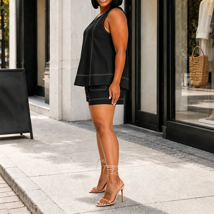 A-Line Vest Shorts Set