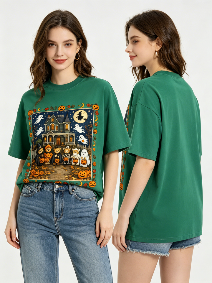 Halloween Teddy Bear Trick or Treat Graphic T-Shirt