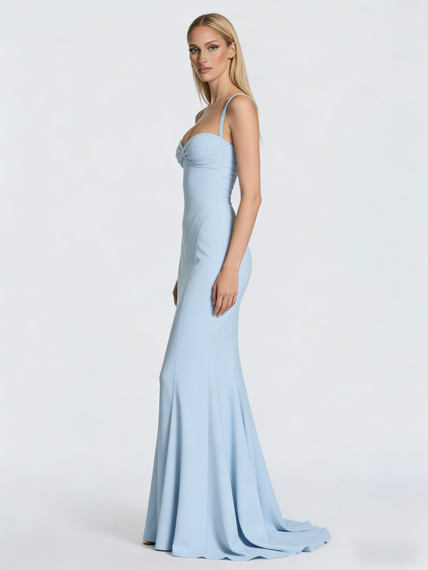 Square Neck Crisscross Open Back A-Line Maxi Dress | Twist Waist Lemon Yellow Evening Gown