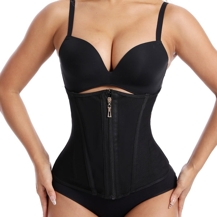 Waist Trainer for Women Zipper Corset Shapewear Tummy Control Mesh Waist Cincher Faja Body Shaper