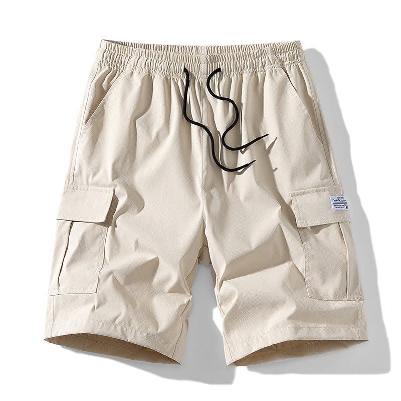 Solid color, simple, casual, and versatile five-point pants