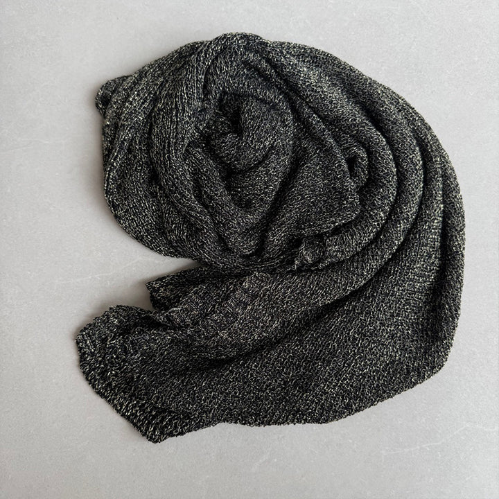 Openwork knitted shawl cover-up