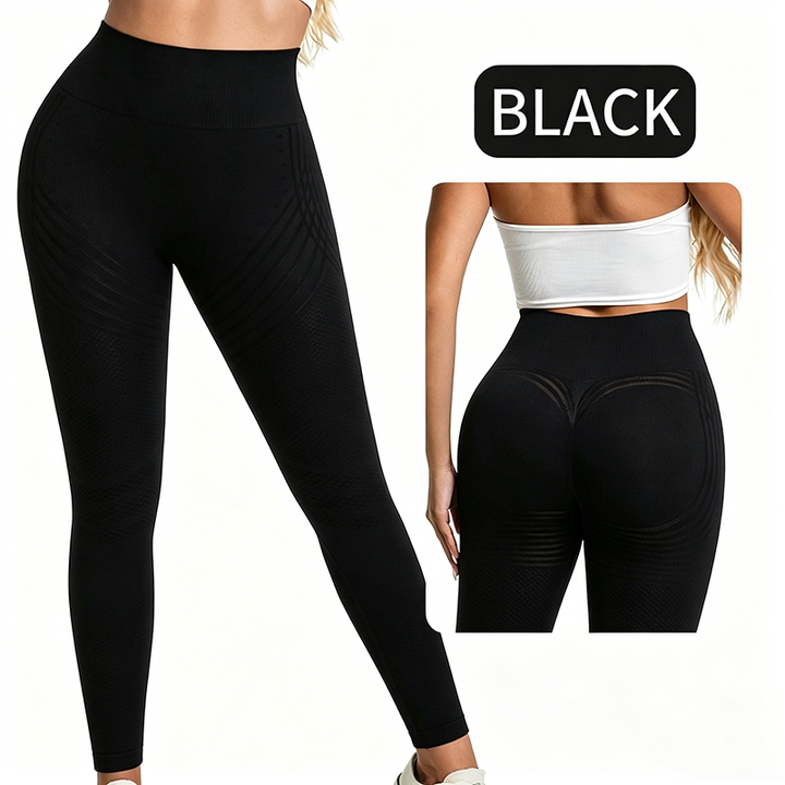Jacquard Butt-Lifting Tummy Control Yoga Leggings