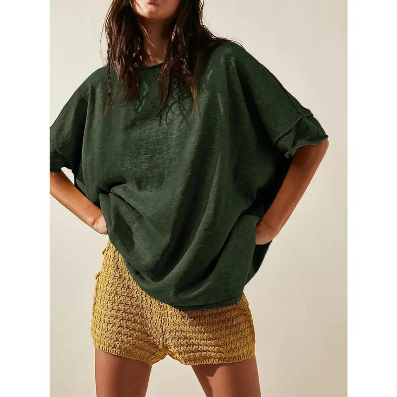 Oversized Short Sleeve Casual Tee