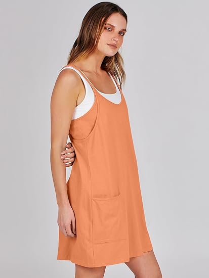 2-in-1 Tank Top &amp;amp; Shorts Loungewear Set, Flowy Camisole with Pockets
