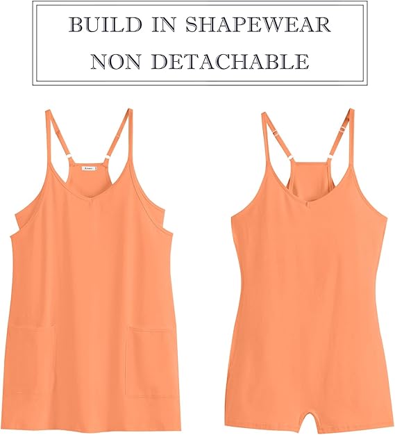 2-in-1 Tank Top &amp;amp; Shorts Loungewear Set, Flowy Camisole with Pockets