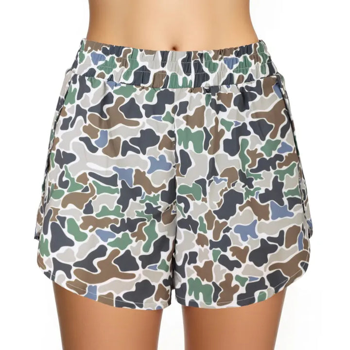 New ladies camouflage comfortable casual sports fashion high-waisted shorts
