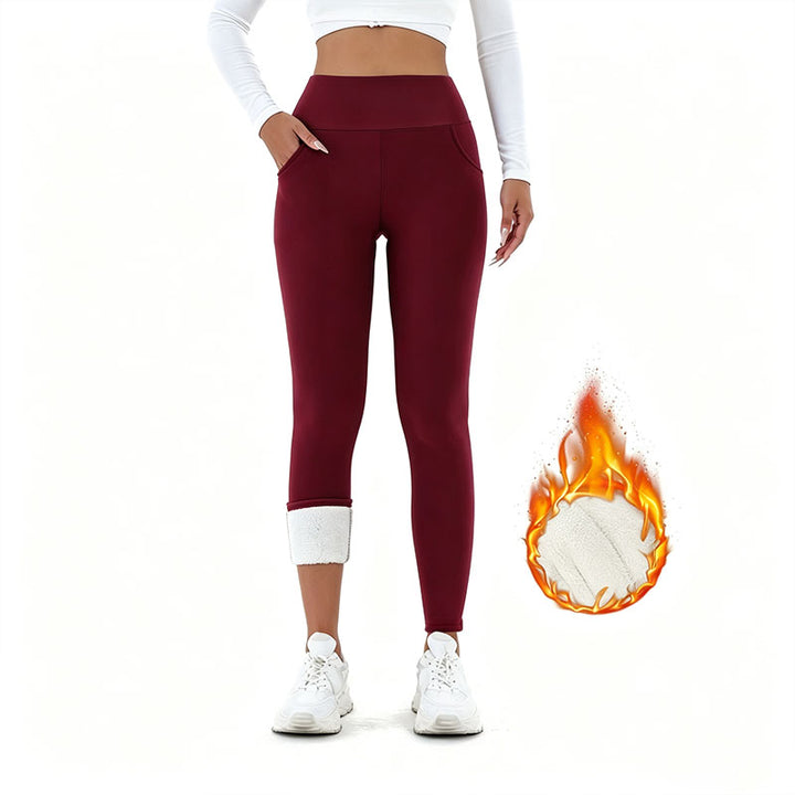 High-waisted fleece-lined leggings