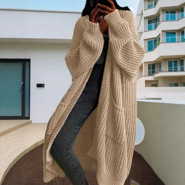 Oversized Chunky Knit Long Cardigan