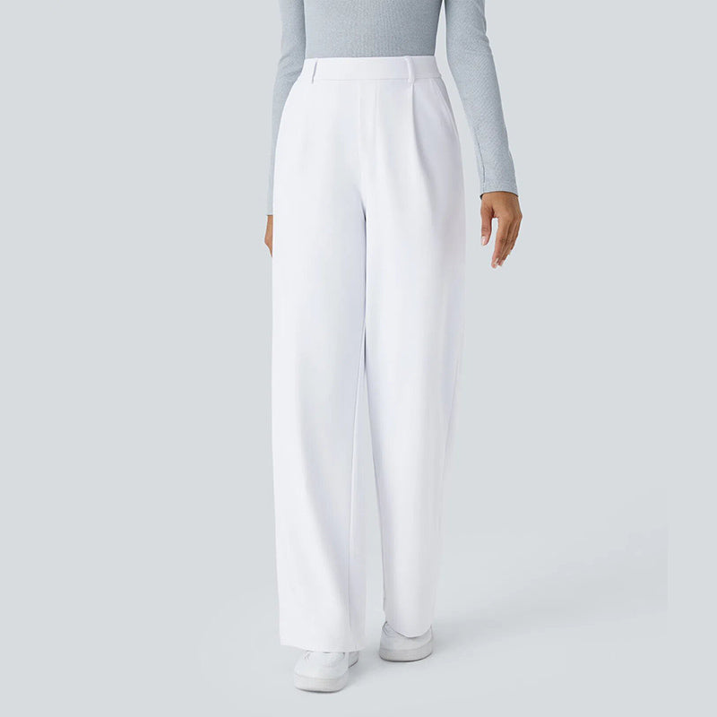 Office Daily Wide Leg Suit Trousers