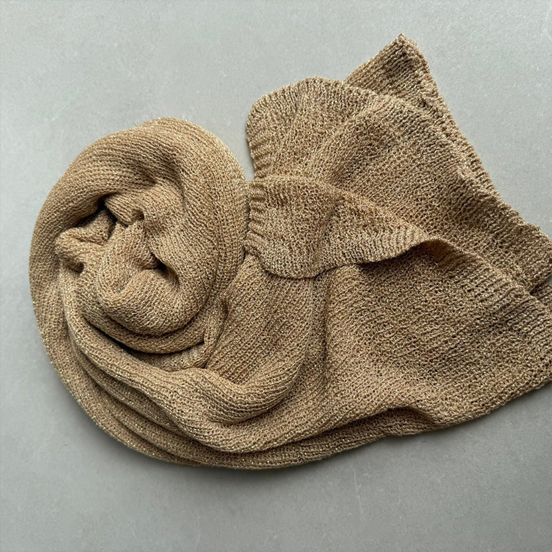 Openwork knitted shawl cover-up