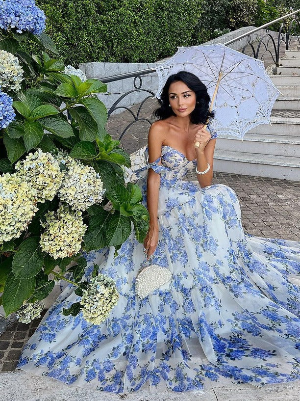 Floral Off-Shoulder Maxi Dress