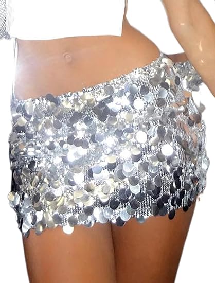 Sequin High Waist Bodycon Mini Skirt | Glitter Night Out Skirt