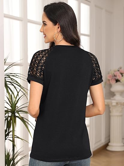 Lace Sleeve Pleated White Casual Top | Feminine Everyday Relaxed Fit Blouse