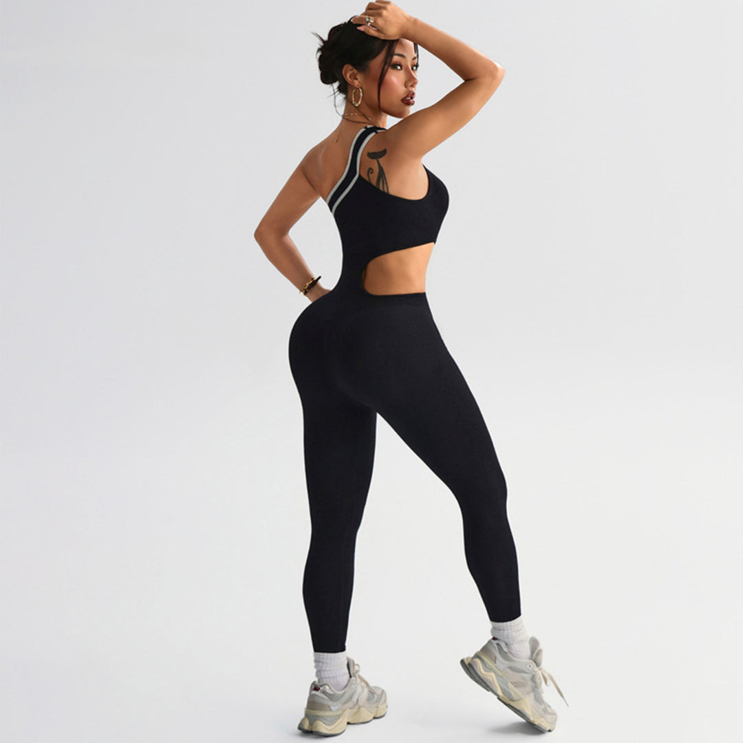 One Shoulder Yoga Jumpsuit