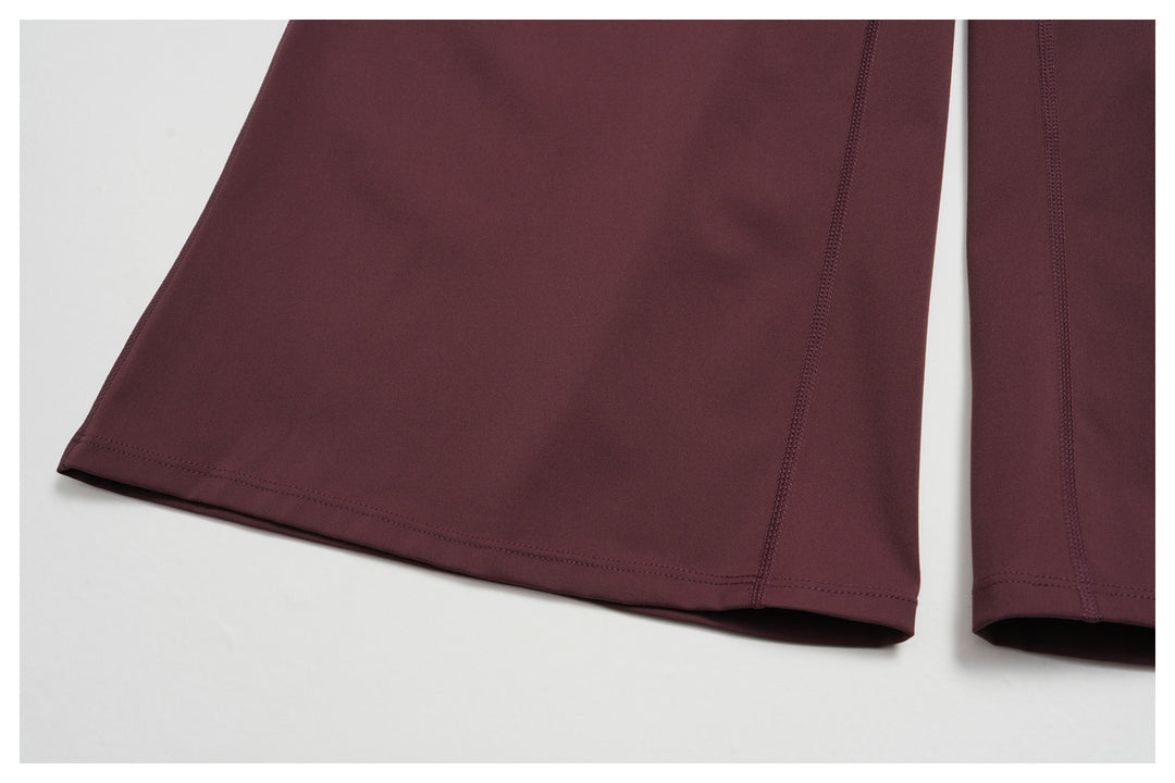 Halter V-Neck Crop Top High-Waist Culotte Pants Two-Piece Set