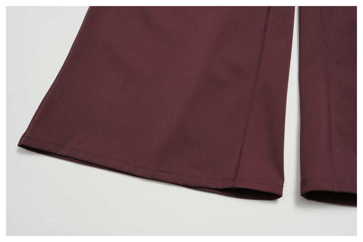 Halter V-Neck Crop Top High-Waist Culotte Pants Two-Piece Set