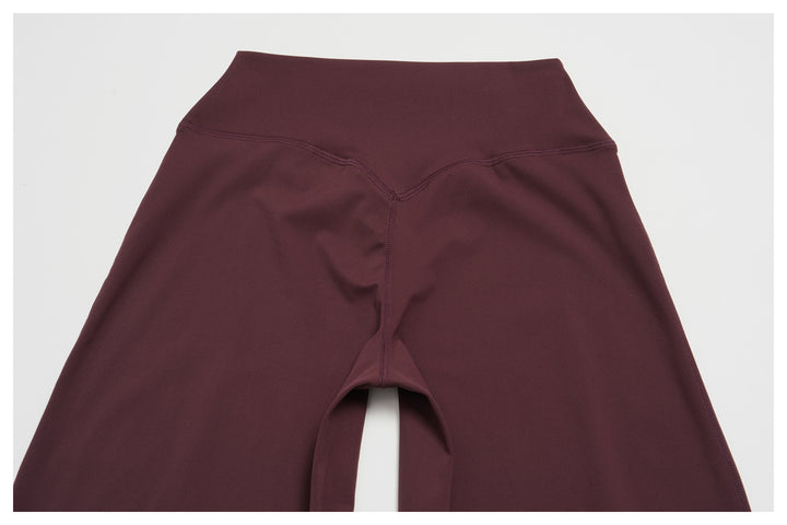 Halter V-Neck Crop Top High-Waist Culotte Pants Two-Piece Set