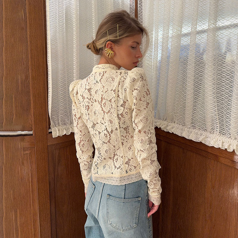 Hollow Lace Top