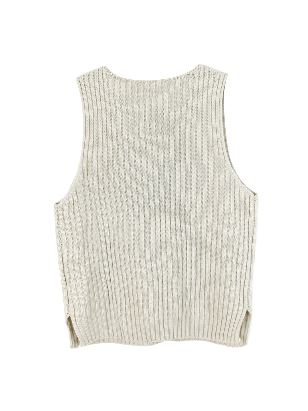 Ribbed knit sleeveless cropped tank top