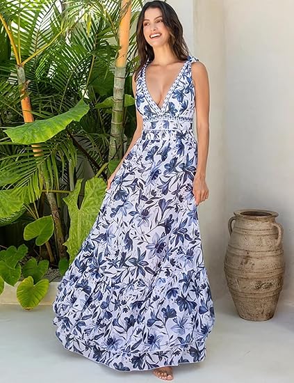 Floral One-Piece Swimsuit with Maxi Cover-Up Skirt Set