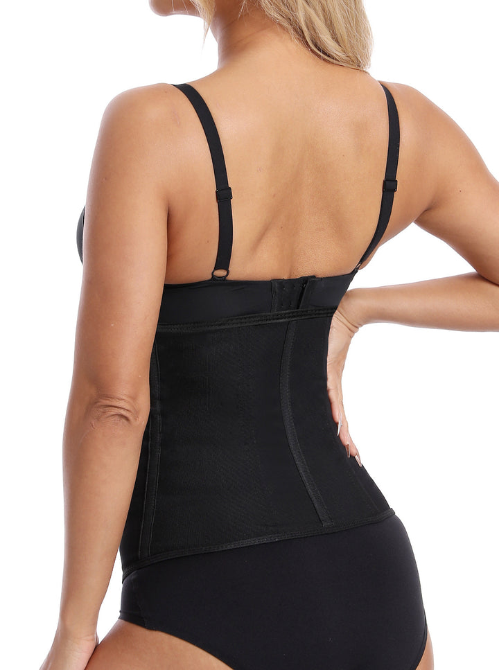 Waist Trainer for Women Zipper Corset Shapewear Tummy Control Mesh Waist Cincher Faja Body Shaper