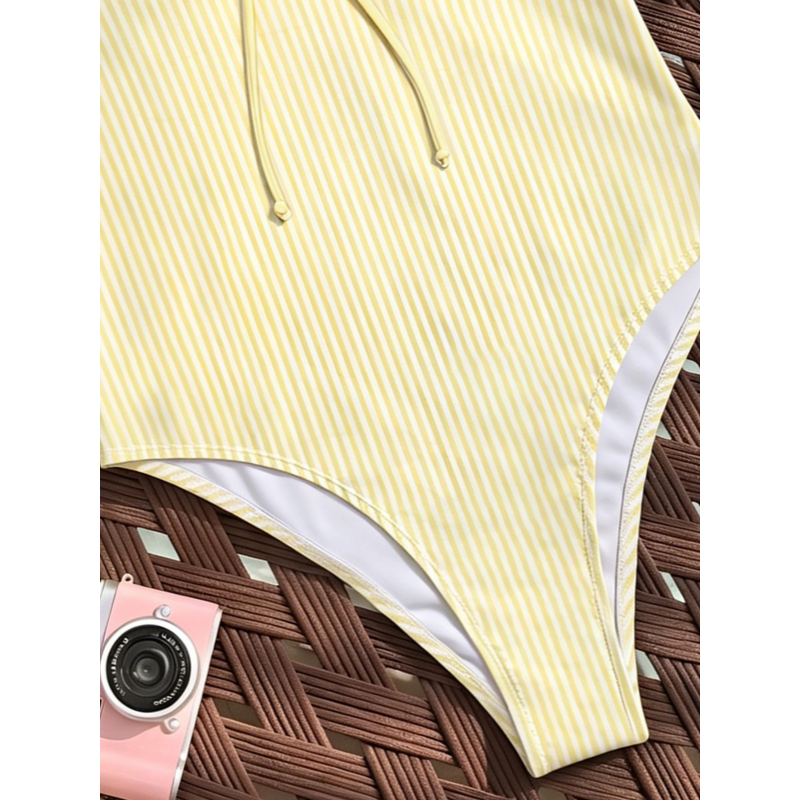 Ruffled Plunge One-Piece Swimsuit