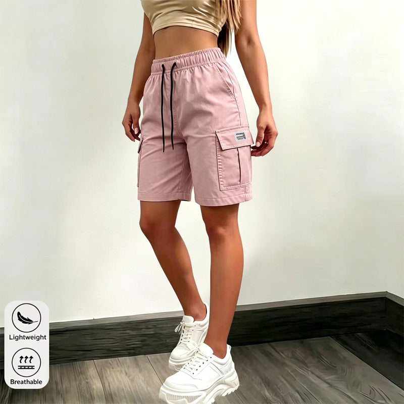 Solid color, simple, casual, and versatile five-point pants