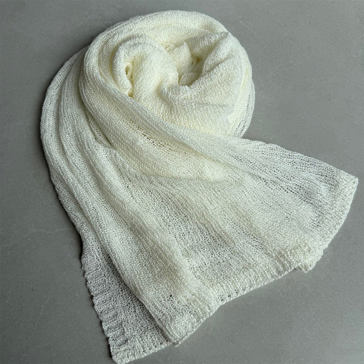 Openwork knitted shawl cover-up