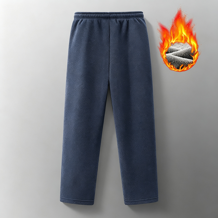 Men Fleece Warm Drawstring Casual Pants
