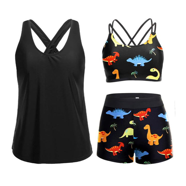 Double-strap bikini swimsuit set