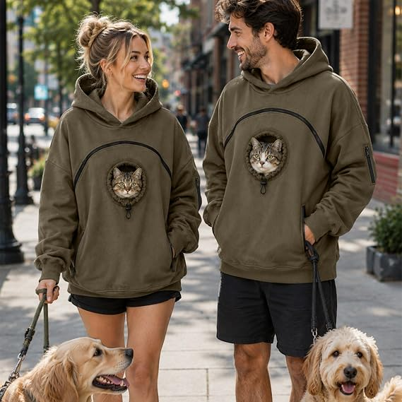 Multi Zip Pet Carrier Sweatshirt