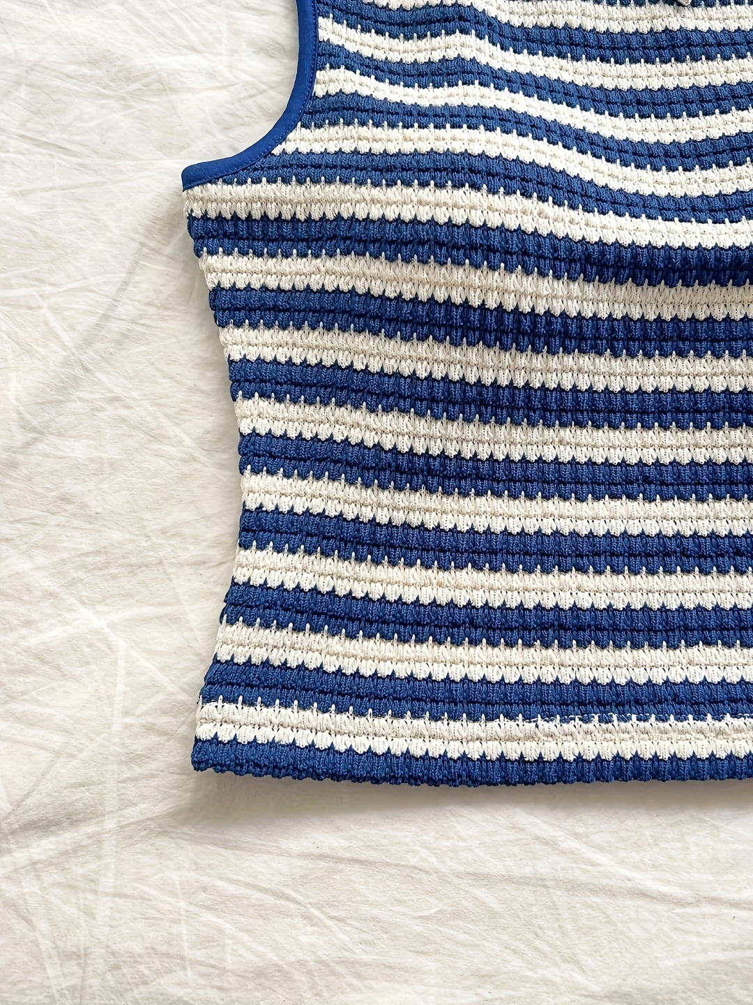 Red &amp;amp; White Striped Knit Off-Shoulder Two-Piece Romper Set