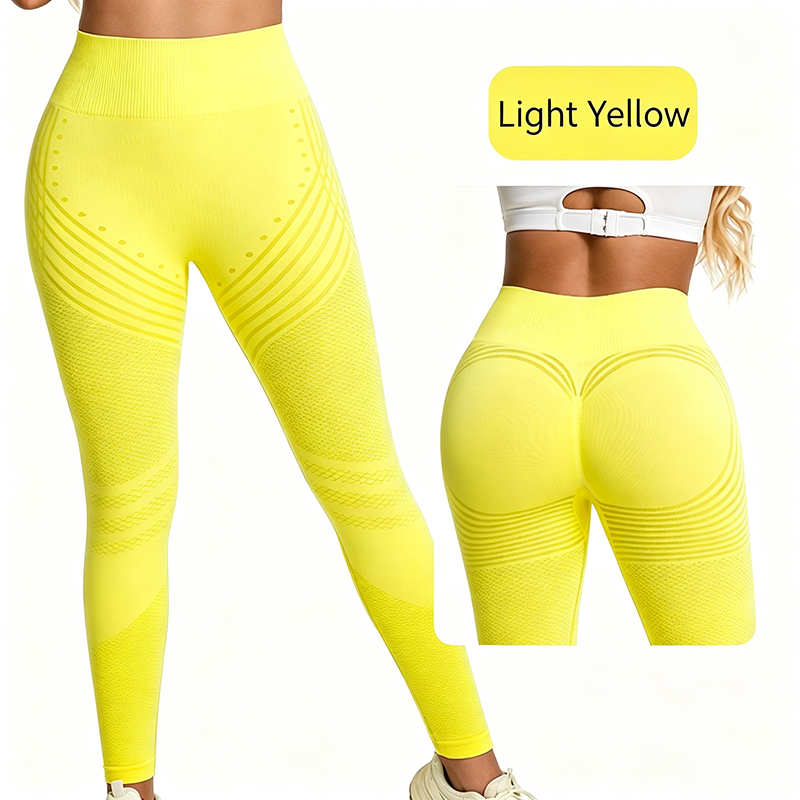 Jacquard Butt-Lifting Tummy Control Yoga Leggings