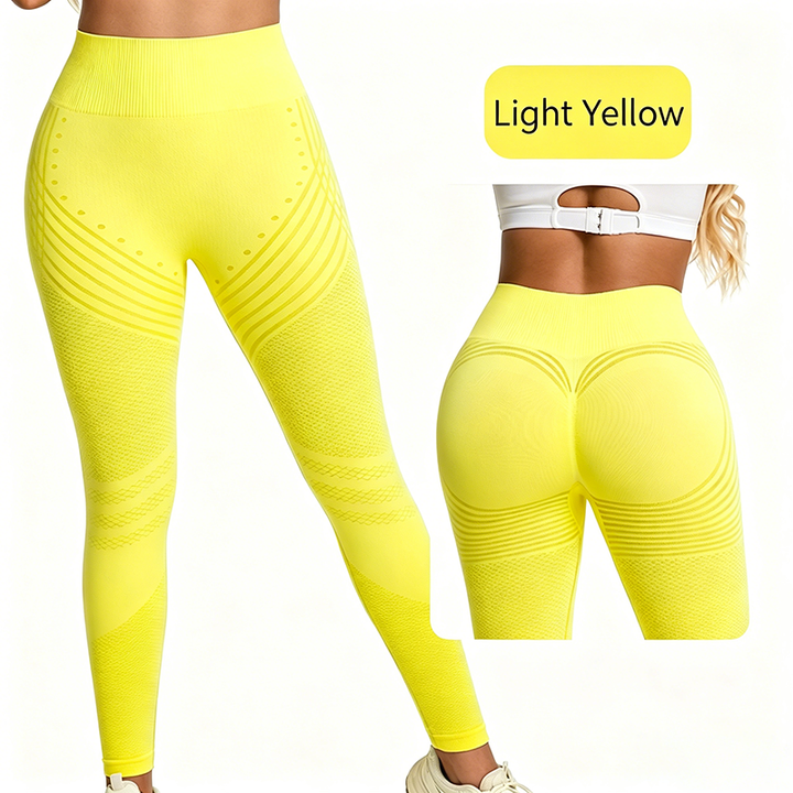 Jacquard Butt-Lifting Tummy Control Yoga Leggings