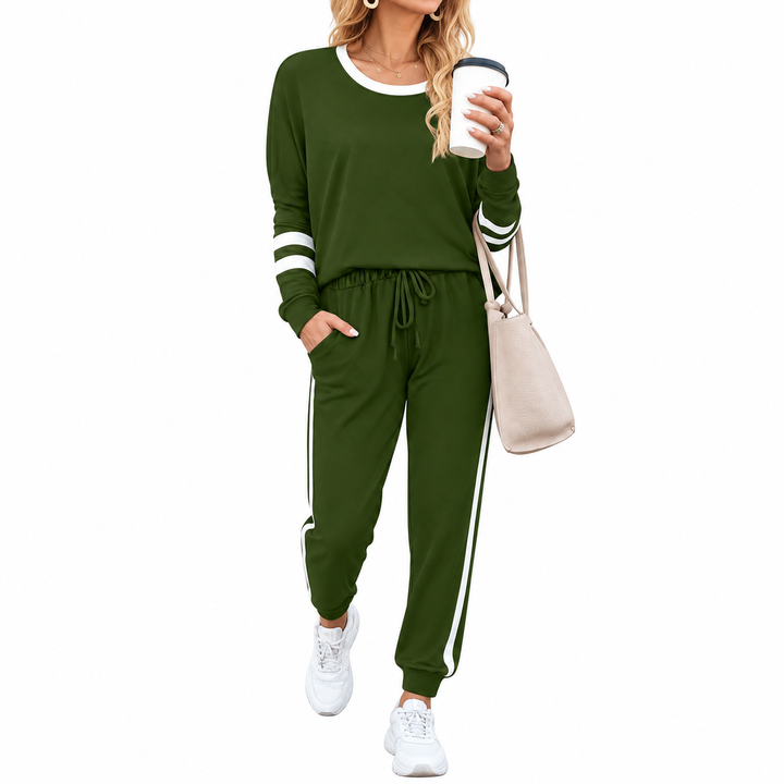 Casual 2Pcs Long Sleeve Jogger Set
