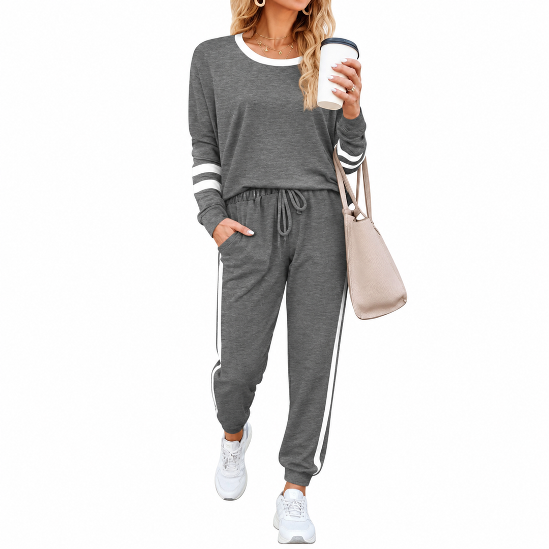 Casual 2Pcs Long Sleeve Jogger Set